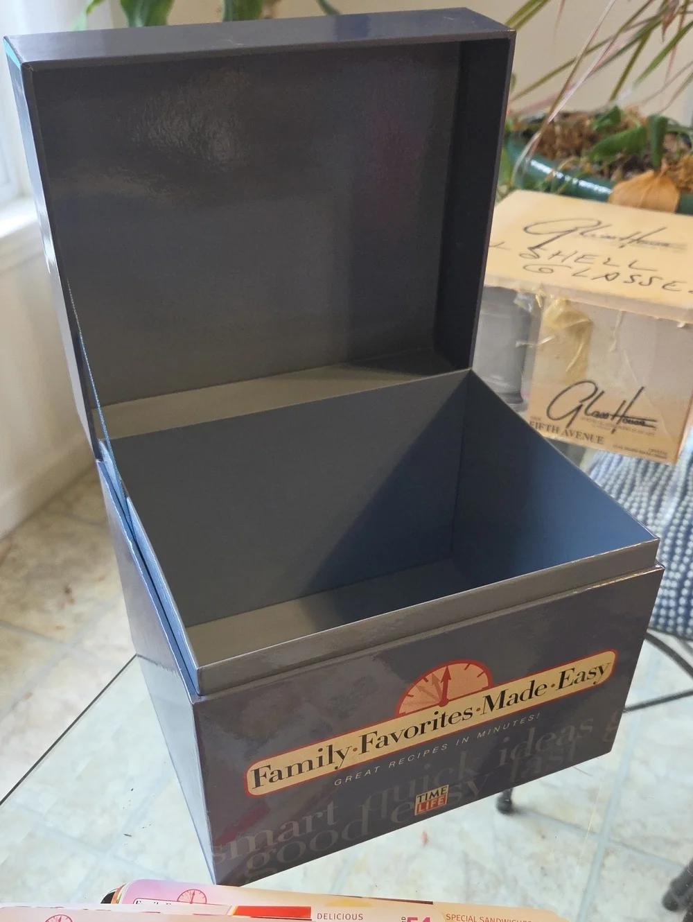 Family Favorites Made Easy Recipe Box - Blue